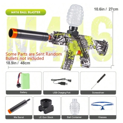 Picture of Gel Blaster Rechargeable Electric Machine Toygun With 1000 Pcs Gel Balls