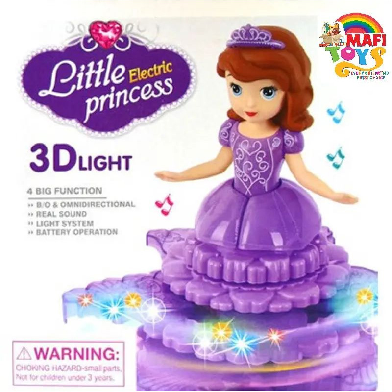 Picture of Rotating Little Electric Princess Doll With Music And 3D Lighting – Multicolor