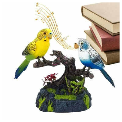 Picture of Tipmant Talking Parrots Birds Electronic Pets Office Home White & Yellow