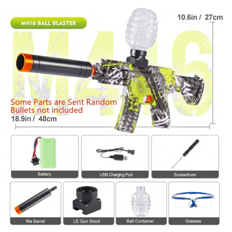 Picture of Gel Blaster Rechargeable Electric Machine Toygun With 1000 Pcs Gel Balls - Red