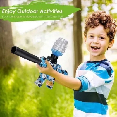 Picture of Shooting M416 Electric Gel Ball Blaster, Electric Toy Gun W/1000 Water Ammo Eco Friendly Blue