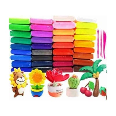 Picture of  Air Dry Clay Set, Super Light Colorful Modeling Clay, Non Toxic and Non Sticky Fluffy Foam Bouncing Clay Kit with Art Tools (Pack of 12)