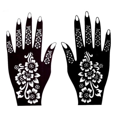 Picture of Floral & Butterfly Mehndi Stickers – 5 Pack Easy Apply Self-Adhesive