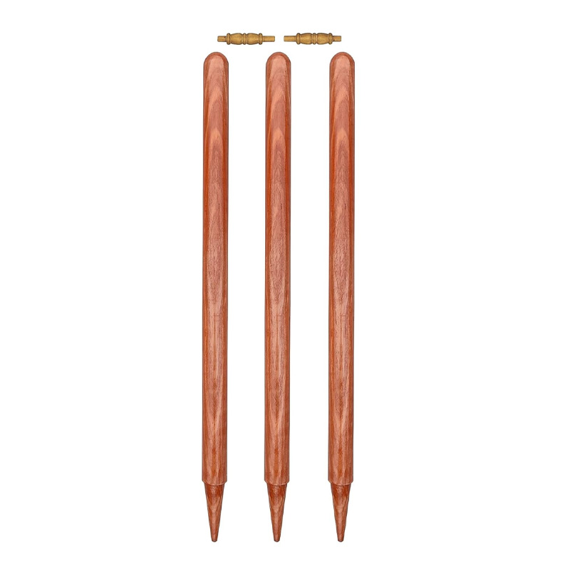 Picture of Wooden ProMatch Cricket Stumps – Natural Wood Color