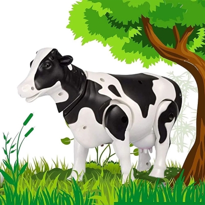 Picture of Electric Walking Milk Cow Toy - Realistic Simulation Cow Figure for Kids and Toddlers