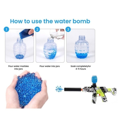 Picture of Gel Blaster Rechargeable Electric Machine Toygun With 1000 Pcs Gel Balls