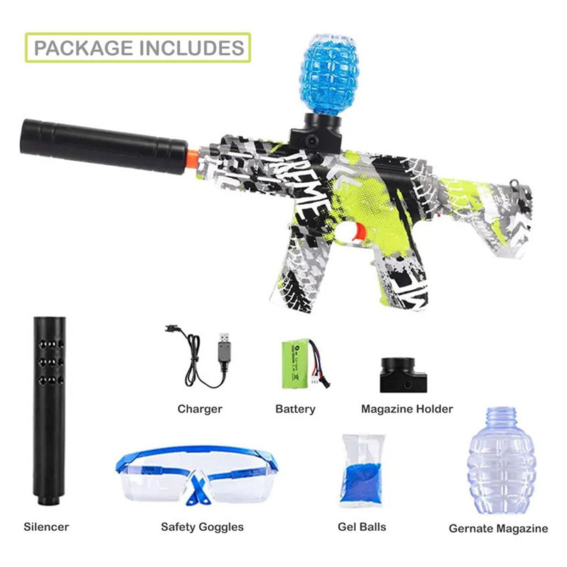 Picture of Gel Blaster Rechargeable Electric Machine Toygun With 1000 Pcs Gel Balls - Red