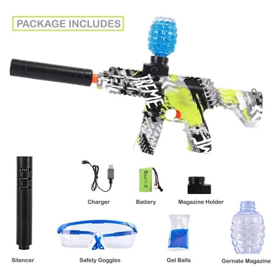 Picture of Gel Blaster Rechargeable Electric Machine Toygun With 1000 Pcs Gel Balls - Red