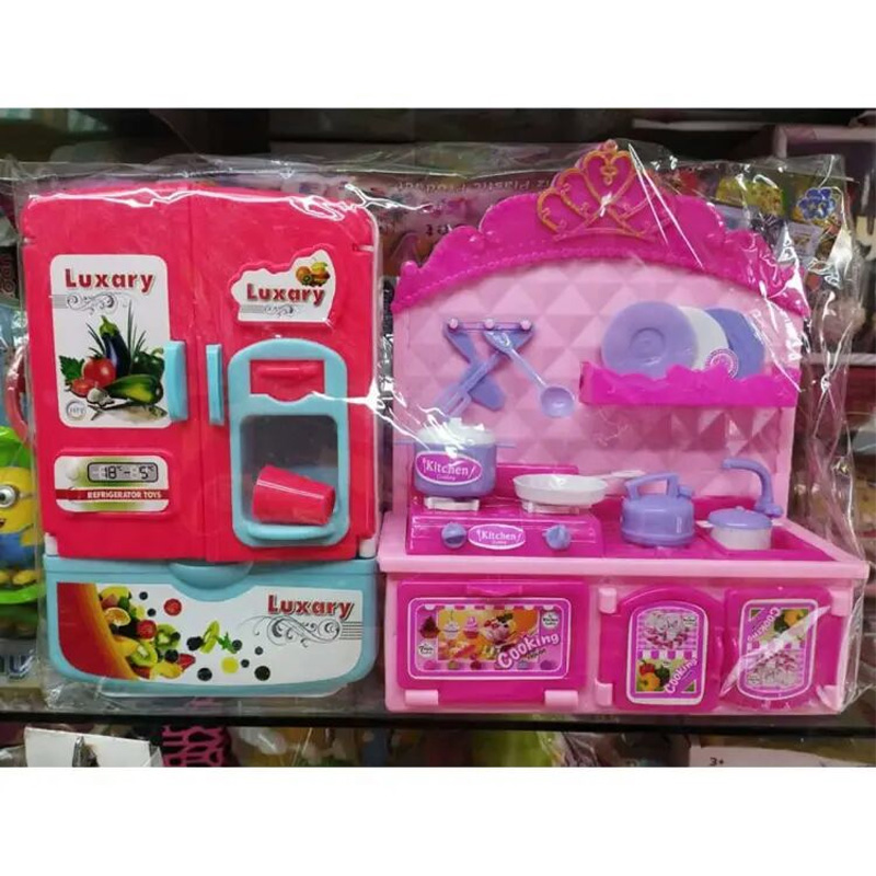 Picture of Modern Refrigerator Toys Kitchen+Kitchen Set Accessories Toy
