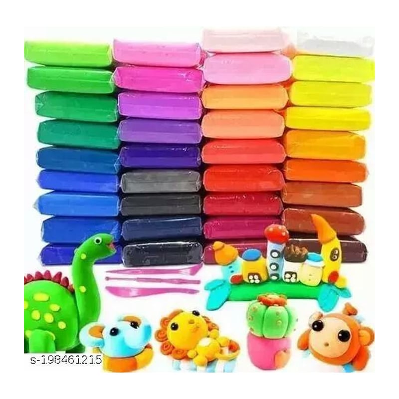 Picture of  Air Dry Clay Set, Super Light Colorful Modeling Clay, Non Toxic and Non Sticky Fluffy Foam Bouncing Clay Kit with Art Tools (Pack of 12)