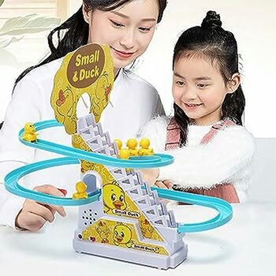 Picture of Small Duck Slide Toy,Electric Duck Climbing Stairs