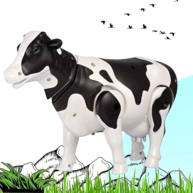 Picture of Electric Walking Milk Cow Toy - Realistic Simulation Cow Figure for Kids and Toddlers