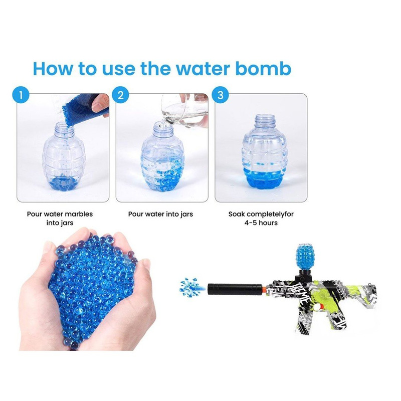 Picture of Gel Blaster Rechargeable Electric Machine Toygun With 1000 Pcs Gel Balls - Red