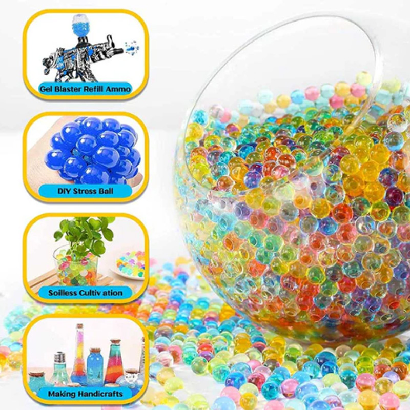 Picture of Ultimate Hydro Gel Blaster Balls Set – 80,000pcs with Bottles – Non-Toxic & Reusable (7-8mm)