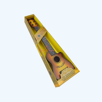 Picture of E Trading Kids Guitar Musical Toy with Mic Boys, Girls Learning to Play, 17 Inches, Battery Operated Music and Lights, Guitar Toys String (Multi Color) (Guitar Toy with Microphone) (Wooden)