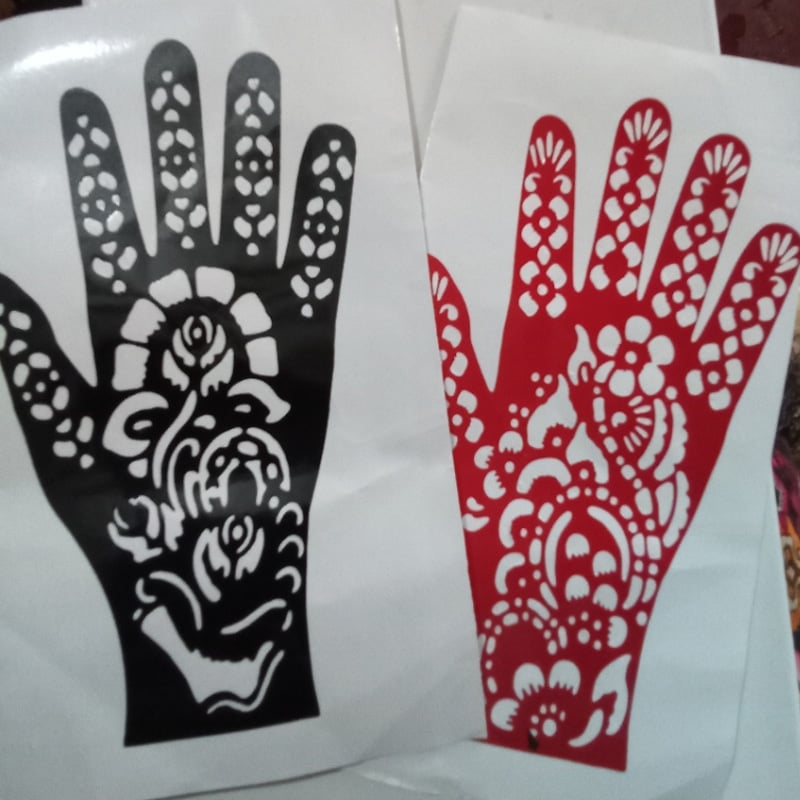 Picture of Floral & Butterfly Mehndi Stickers – 5 Pack Easy Apply Self-Adhesive