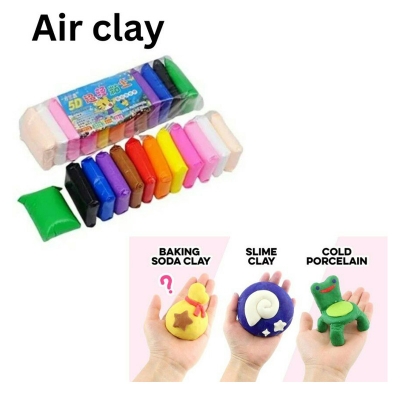 Picture of  Air Dry Clay Set, Super Light Colorful Modeling Clay, Non Toxic and Non Sticky Fluffy Foam Bouncing Clay Kit with Art Tools (Pack of 12)