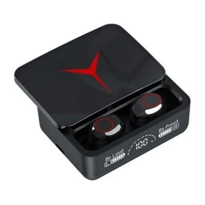 Picture of Earbuds M90 PRO with Power Bank Upto 48 Hours Playback Bluetooth Headset (Black, True Wireless)(Charging case Backup) Smart LED Display Charging Case, Waterproof Built-in Mic for Sports Work
