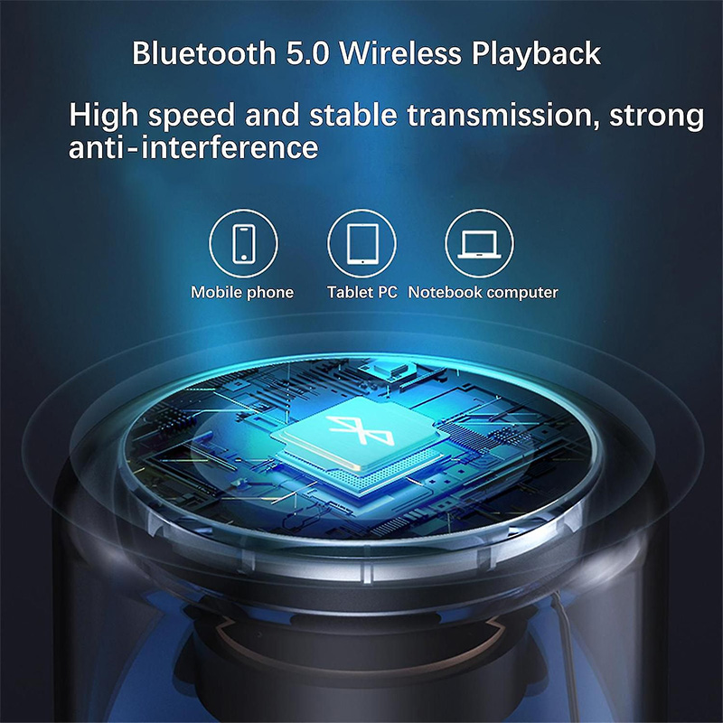 Picture of RGB Bluetooth Speakers Z5 Bluetooth Speaker Crystal Glass with Led Light Hd Sound Stereo Music Player