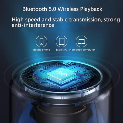 Picture of RGB Bluetooth Speakers Z5 Bluetooth Speaker Crystal Glass with Led Light Hd Sound Stereo Music Player