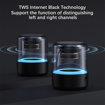 Picture of RGB Bluetooth Speakers Z5 Bluetooth Speaker Crystal Glass with Led Light Hd Sound Stereo Music Player