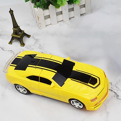 Picture of Transforming Robot Car, One Button Deformation Car Robot Toy with Realistic Race Car Sounds, LED Lights and Bump and Go Robot Function