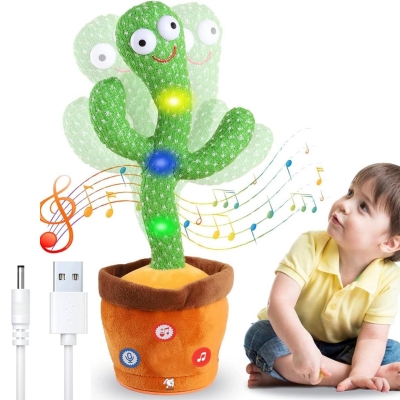 Picture of Dancing & Singing Cactus Toy – Voice Repeat Plush for Kids