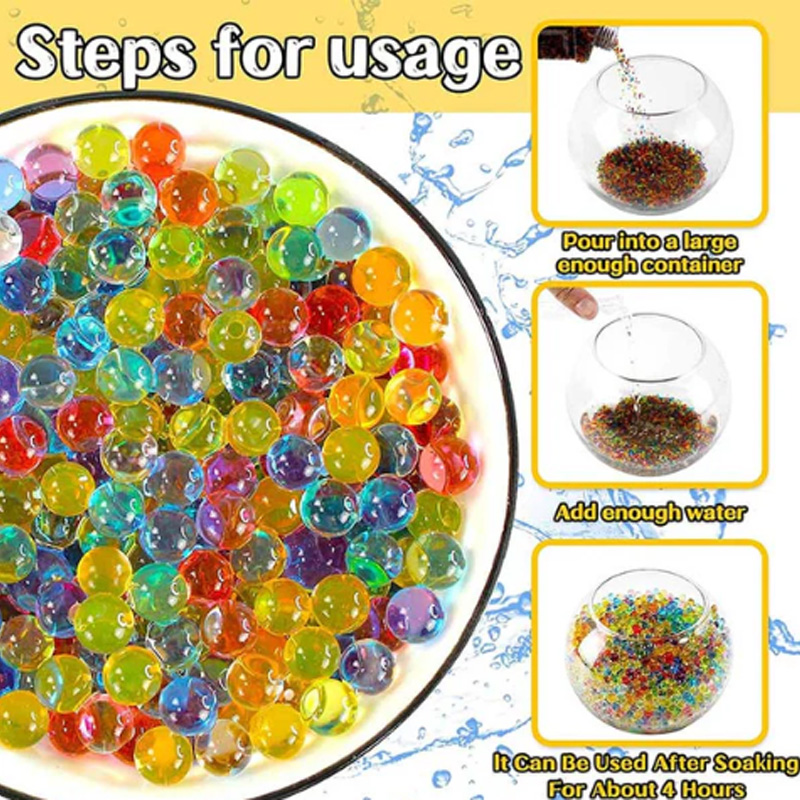 Picture of Rainbow Hydro Gel Blaster Balls – 80K Mega Pack with Bottles – Safe, Non-Toxic & Reusable