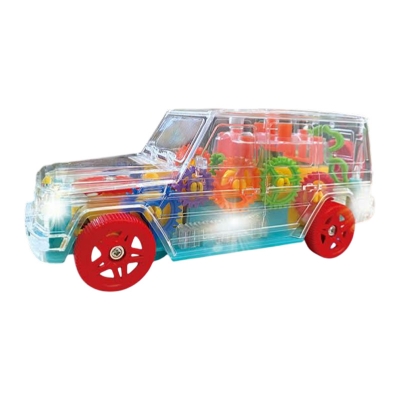 Picture of Transparent Gear SUV Racing Car Jeep Vehicle with 3D Colorful Light .