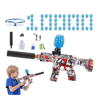 Picture of Gel Blaster Rechargeable Electric Machine Toygun With 1000 Pcs Gel Balls - Red