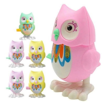 Picture of Cute Owl Clockwork Toy Animal Bouncing Wind up Toy Children Action