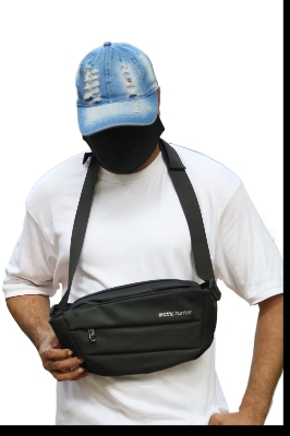 Picture of Men Multifunction  Shoulder Bag Crossbody Bag Travel Sling Bag Pack Messenger Pack Chest Bag for Male - Black