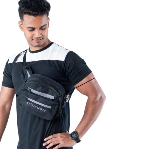 Picture of 5 In 1 Magic Bag , 1 bag All solution( messenger bag , crossbody bag , shoulder bag ,chest bag , waist bag , hand bag , Regular used backpack ) All in 1 combo - Black