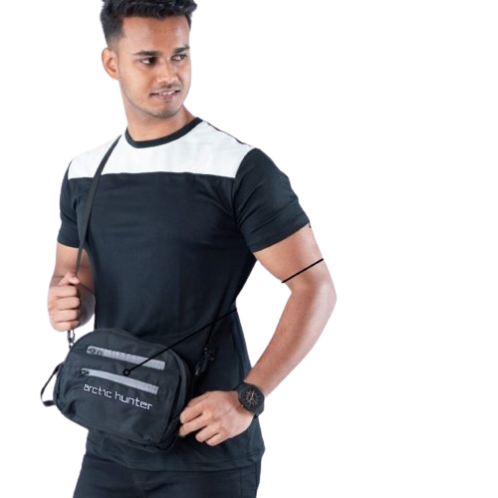Picture of 5 In 1 Magic Bag , 1 bag All solution( messenger bag , crossbody bag , shoulder bag ,chest bag , waist bag , hand bag , Regular used backpack ) All in 1 combo - Black