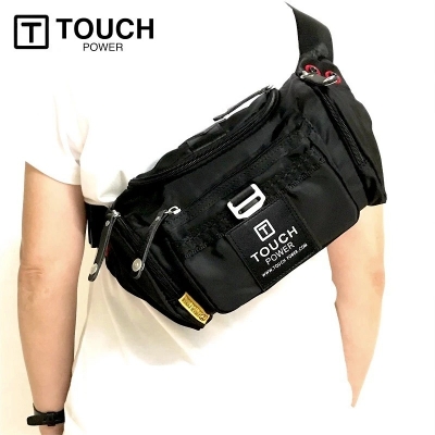 Picture of Touch Power & Tough Warrior Men Waist Pack Chest Bag Pouch Bag Soft Nylon - Black