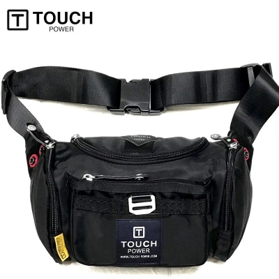 Picture of Touch Power & Tough Warrior Men Waist Pack Chest Bag Pouch Bag Soft Nylon - Black