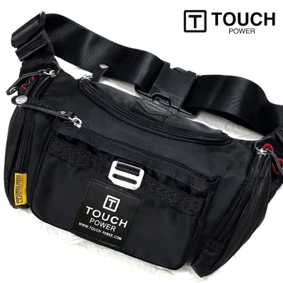 Picture of Touch Power & Tough Warrior Men Waist Pack Chest Bag Pouch Bag Soft Nylon - Black