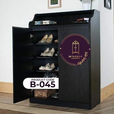 Picture of Andormahal (melamine) Stylish Design Shoe Rack With Two Door 4ft by 2.5ft by 1ft