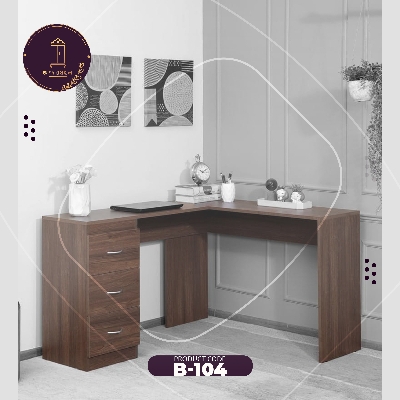 Picture of Andormahal (MDF) L shaped Office desk/Computer desk/Reading table - height 2.5 feet, length 3feet(with drawer)+2feet, depth 16inches