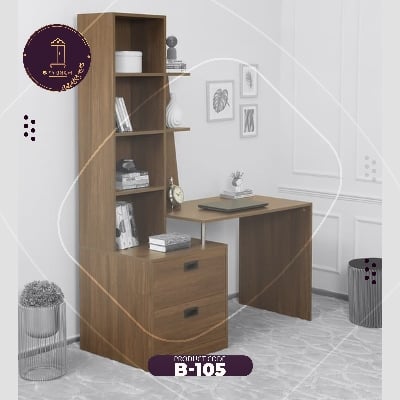Picture of AndorMahal Classic Reading Table with Bookshelf (Melamine Board) - H: 5.5 feet , L: 4 feet , Depth: 16 inch
