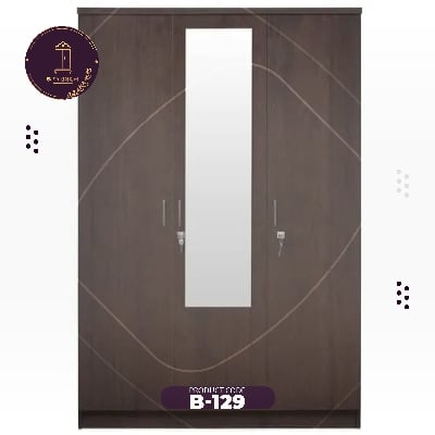 Picture of AndorMahal (Melamine board) Stylish 3 Door Almirah - 6ft by 4ft by 16inch