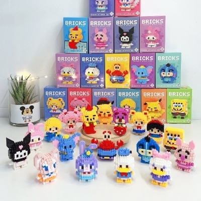 Picture of Bricks Building Block Micro Puzzle Toy & Cute Decoration Item For Kids - Family, Friend & Children Gift - Random 1 Design