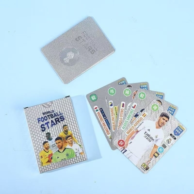 Picture of 54Pc World Football Stars Silver Waterproof Plastic Cards - 54 Pieces Silver FIFA Card