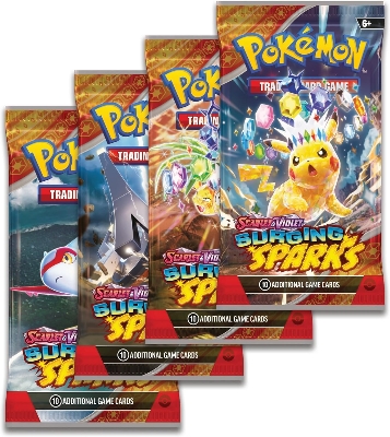 Picture of Pokemon TCG Trading Card Game Surging Sparks Mastercopy - 32 Cards in 4 Packs