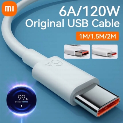 Picture of Xiaomi Origi-nal Usb Type C Cable 120W Charger Turbo Fast Charge Mi 13 12T Pro 12 S 11 Ultra Poco F3 Redmi Note 10 Black Shark 5