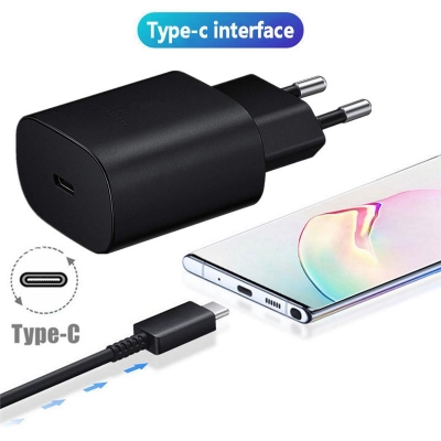 Picture of Samsung 5A Type C to C Cable 25W 45W PD 3.2 to Usb Cable Galaxy Z Fold S20 S21 S22 S23 S24 2/3 5G Tab S7 Charger cable Black