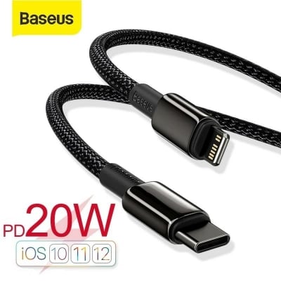 Picture of Baseus type C to Lighting Cable-20W 1M for iphone 11 12 13 SE - Cable Protector