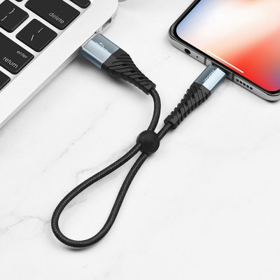 Picture of Hoco X38 Lightning Charging Cable for iPhone 25cm- Black - Cable Protector
