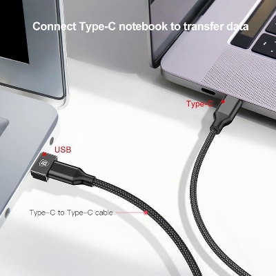 Picture of Baseus 3A Mini Type-C Female to USB Male Adapter Converter