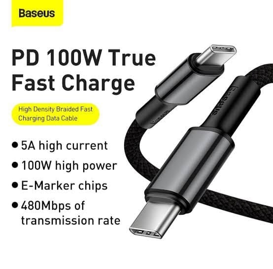 Picture of BASEUS Fast Charging Data Cable 1m Type-C to Type-C 100W (20V=5A)